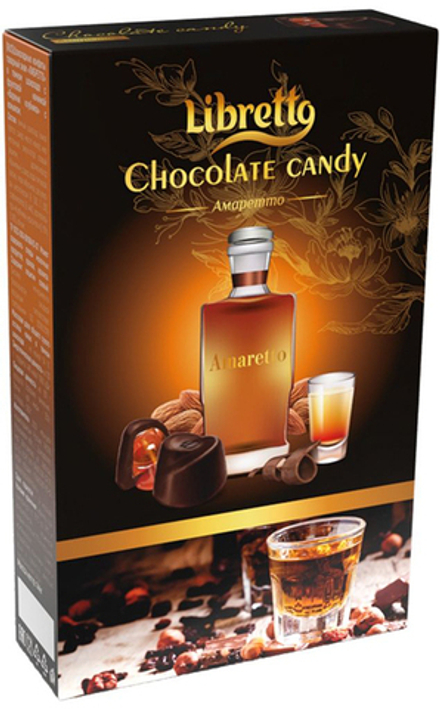 Конфеты Libretto в темном шоколаде с Амаретто 144г