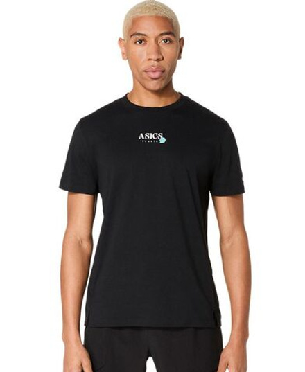 Мужская теннисная футболка Asics Game Seasonal Graphic - performance black