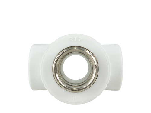 Тройник комбинированный PPR наружная резьба 32х1,  белый, РТП (30/10)