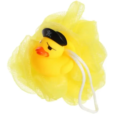 Мочалка-шар для тела полипропиленовая детская «Baby Boom - Мистер Пупсик Пират», цвет желтый, 20гр, d-11см