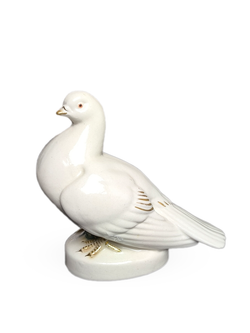 Фарфоровая статуэтка "Голубь" Гжель