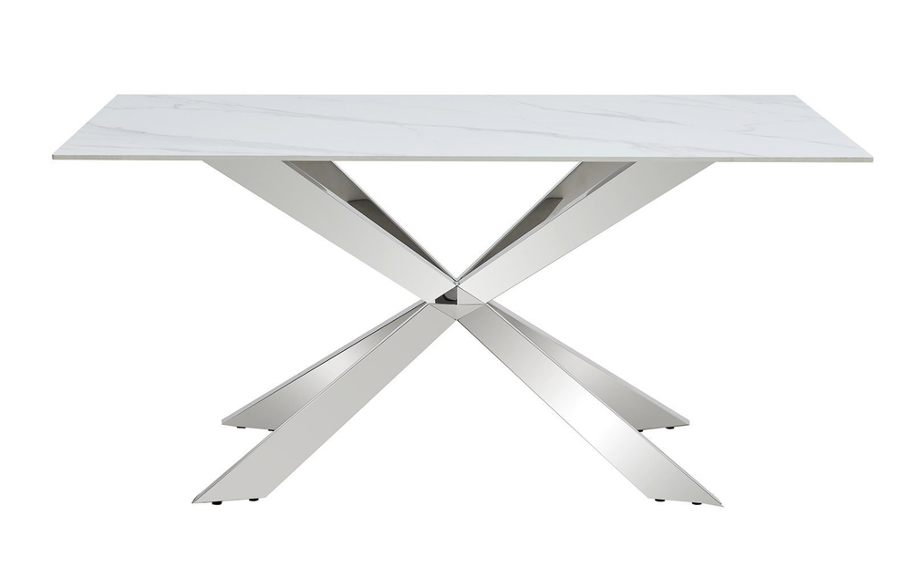 Стол T088 (160) камень белый матовый Calacata