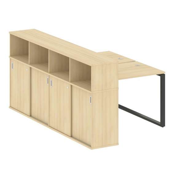 Метал Систем Рабочая станция с шкафом-купе на О-образном м/к БО.РС-СШК-4.1 Т