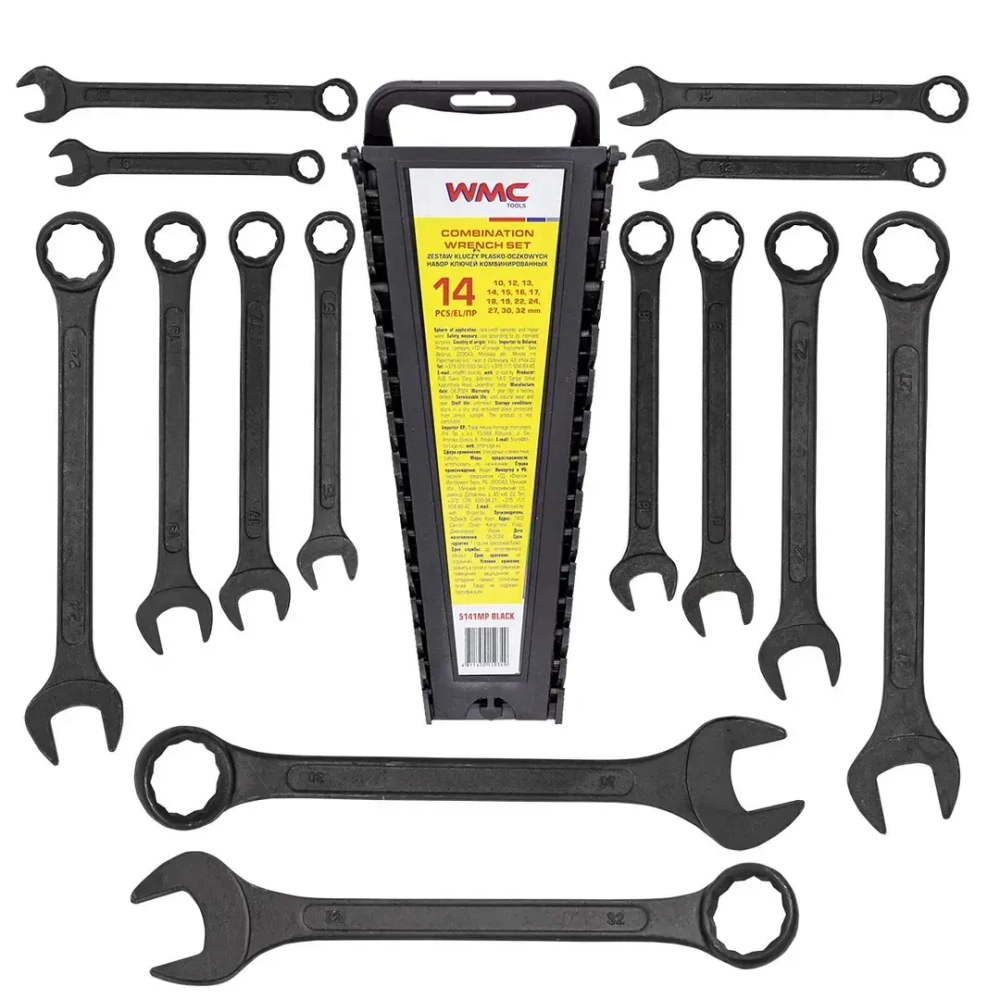 Набор ключей комбинированных 14пр. WMC TOOLS WMC-5141MP Black