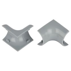 Внутренний угол ЭРА IC-KK-30-13-F для полукруглого кабель-канала серый 30х13мм 2шт/комплект | Кабель-канал полукруглый