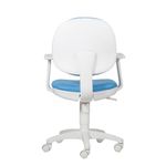 Кресло CH-W356AXSN с подлокотниками, голубое, пластик белый, CH-W356AXSN/15