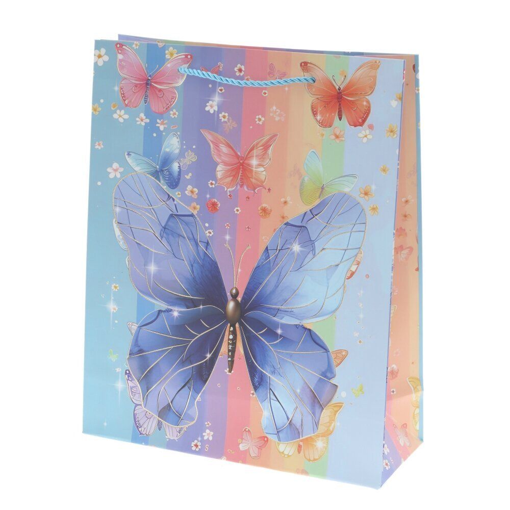 GAEM Пакет подарочный M (бумага 210г/м2, блок микс 12шт), L26 W10 H32 см, 4в.