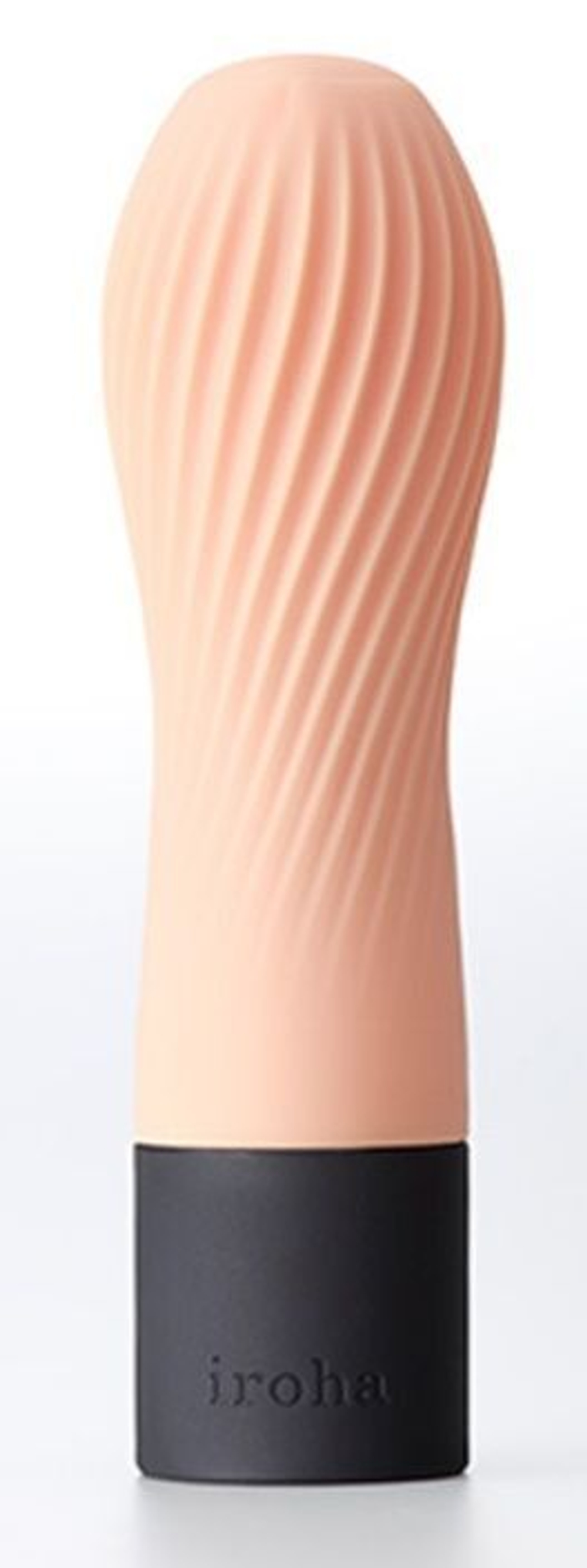 Персиковый рифленый мини-вибратор IROHA ZEN HANACHA - 12,7 см. (Цвет: персиковый)