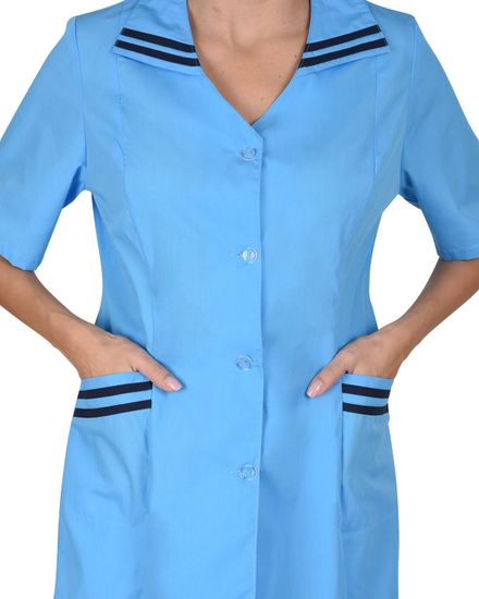 Костюм женский "Сириус-Женева" (с. голубой/т. синий)