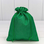 Мешочек 18х23см Лен искусственный (Зеленый)