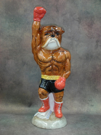 Статуэтка. Фарфор. Собака Бульдог боксёр. Англия