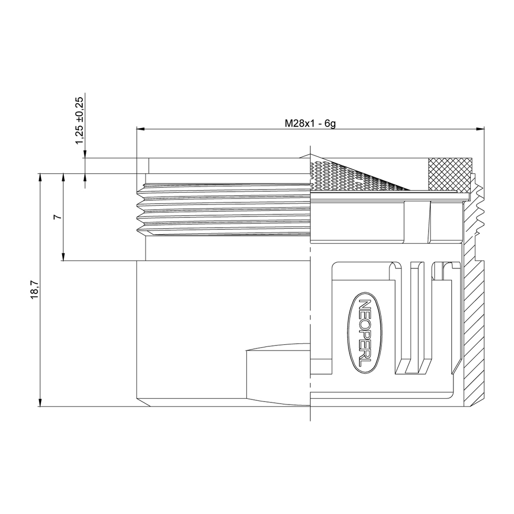 Аэратор Lemark  NEOPERL CASCADE, M28, внутренний, NP14301-BL