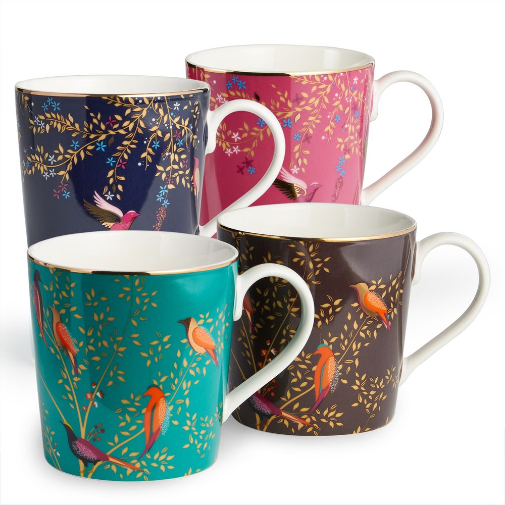 НАБОР КРУЖЕК LEFARD "GOLDEN BIRDS" 4 ШТ. 380 МЛ (КОР=6НАБ.)