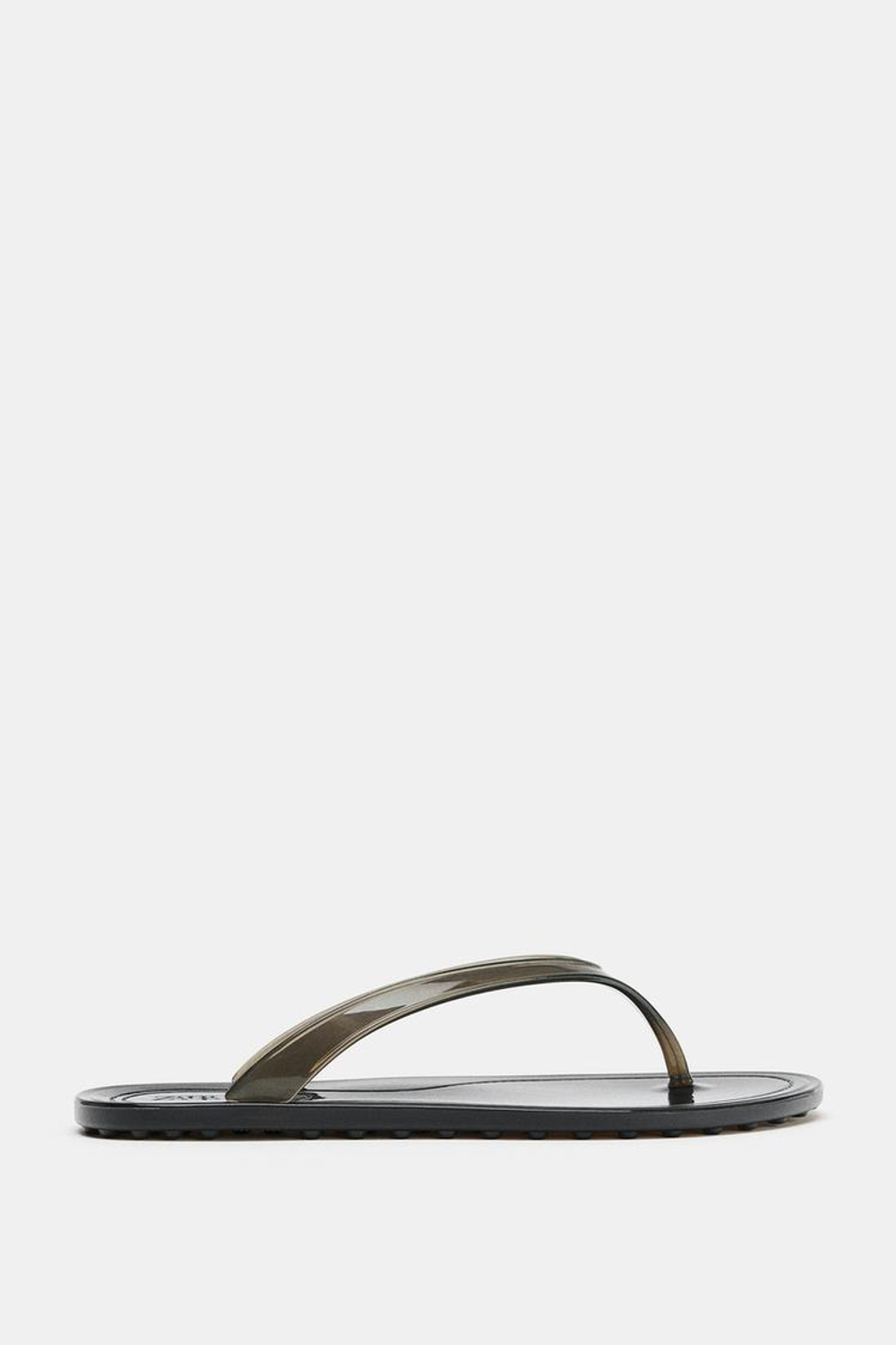 ZARA САНДАЛИИ С ПЕРЕМЫЧКОЙ МЕЖДУ ПАЛЬЦАМИ, ЧЕРНЫЙ