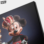Картина Микки Маус / Mickey Mouse с короной, Уолт Дисней, холст с печатью на подрамнике, интерьерная, Постер Плакат