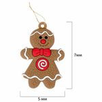 Украшение ёлочное "Пряничные человечки", 12 шт., 7 см, ЗОЛОТАЯ СКАЗКА, 592146