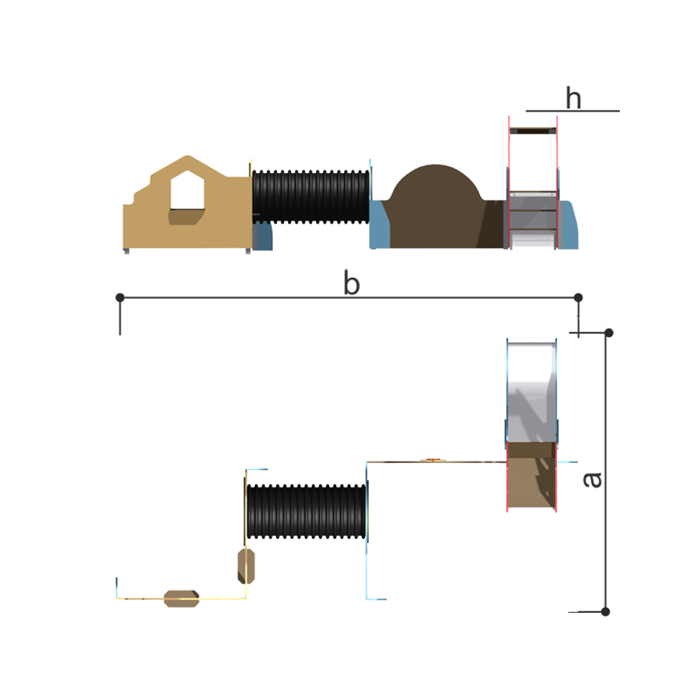 Детский игровой модуль с горкой Romana 115.57.00