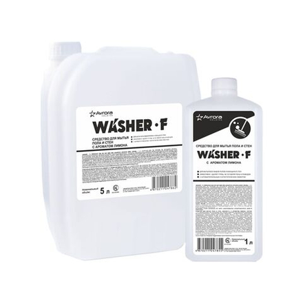 Средство для мытья пола и стен WASHER-F с ароматом лимона 5л