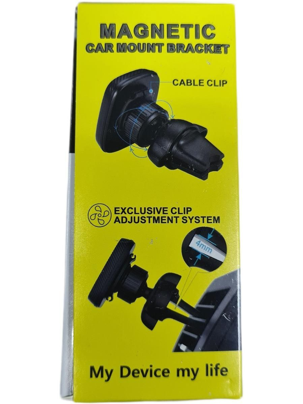 Держатель телефона автомобильный чёрный зажим