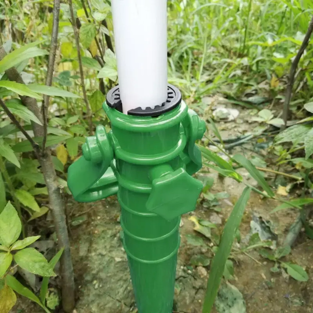 Бур-подставка для пляжного зонта 35см «Дрель» пластик, цвет зеленый ДоброСад