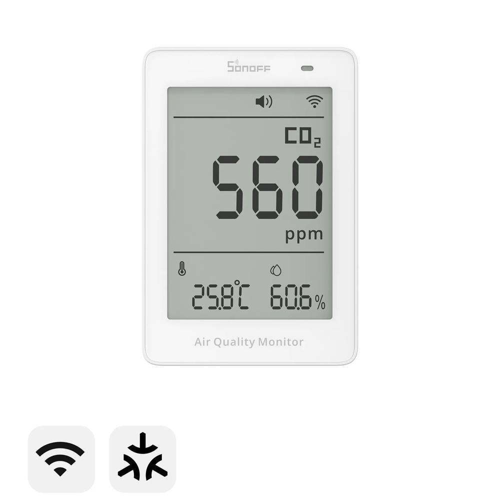 Matter (WiFi) Датчик качества воздуха CO2 SONOFF SAWF-08P