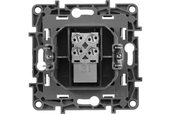 Розетка RJ11 Legrand Etika алюминий 25628
