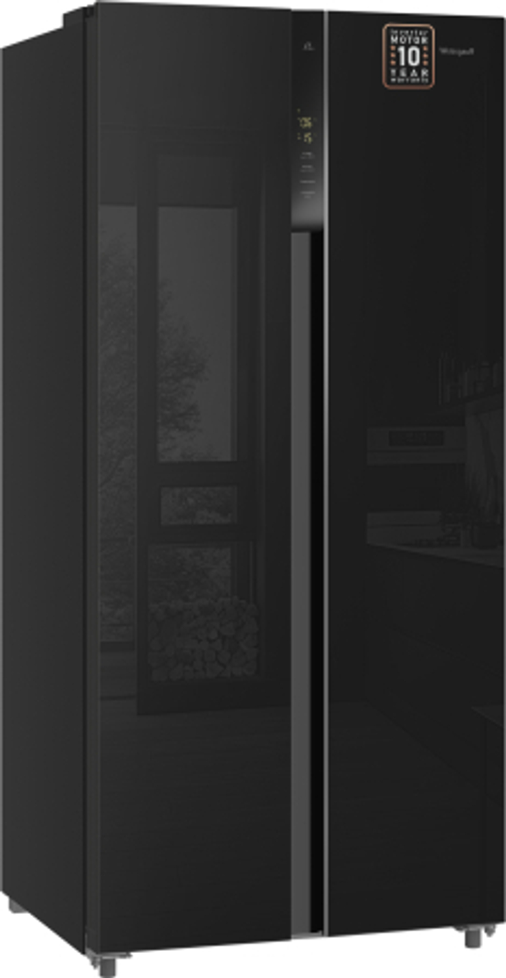 Холодильник Weissgauff WSBS 500 Inverter NoFrost Black Glass