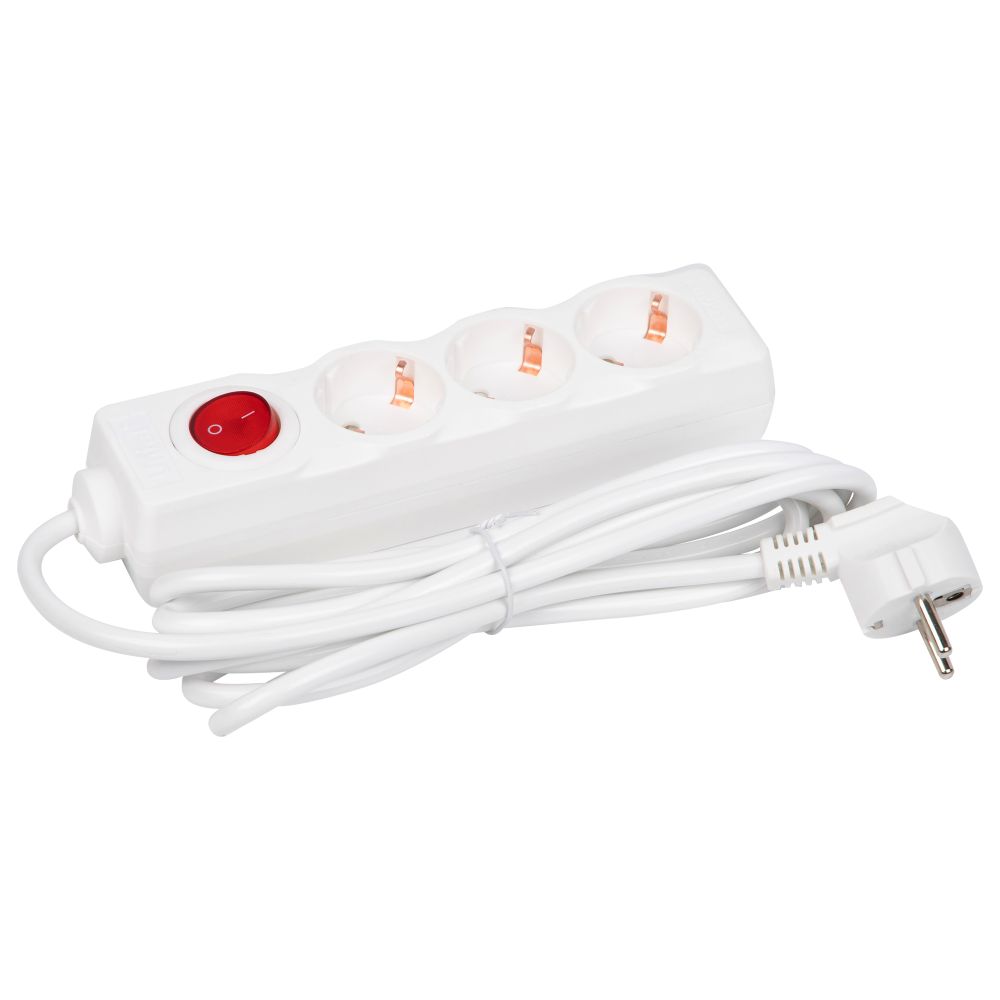 S-GCD3-3B Удлинитель Uniel серии Стандарт. с-з. 3 гн.. шнур 3 м. выкл.