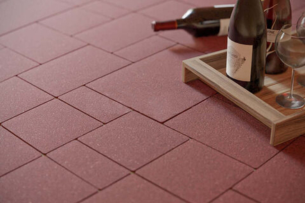 Тротуарная плитка Steingot Бавария, цвет Темно-красный, Моноцвет, мультиформат, толщина 60 мм