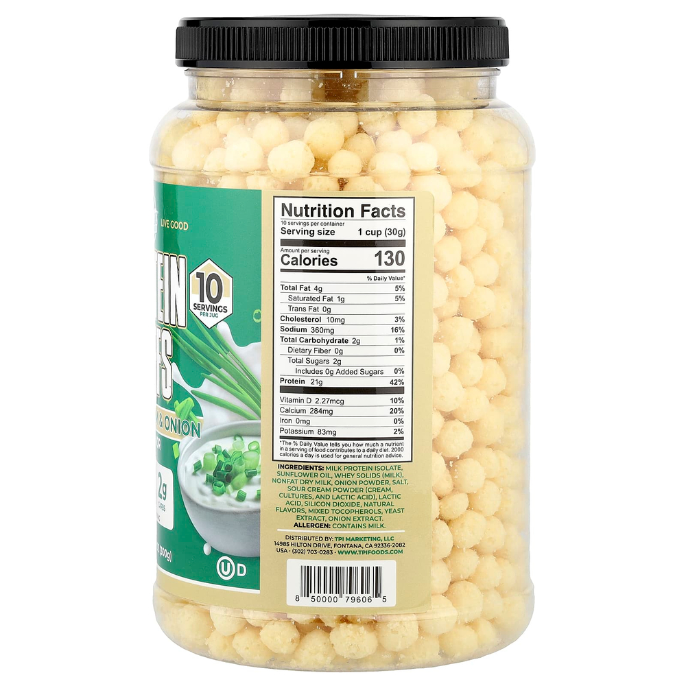 Twin Peaks Ingredients, Протеиновые шарики, сметана и лук, 300 г (10,6 унции)