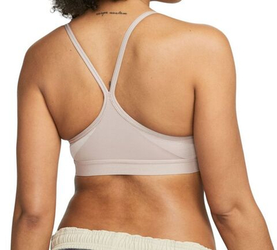 ТОП теннисный Nike Indy Bra V-Neck - diffused taupe/diffused taupe/white