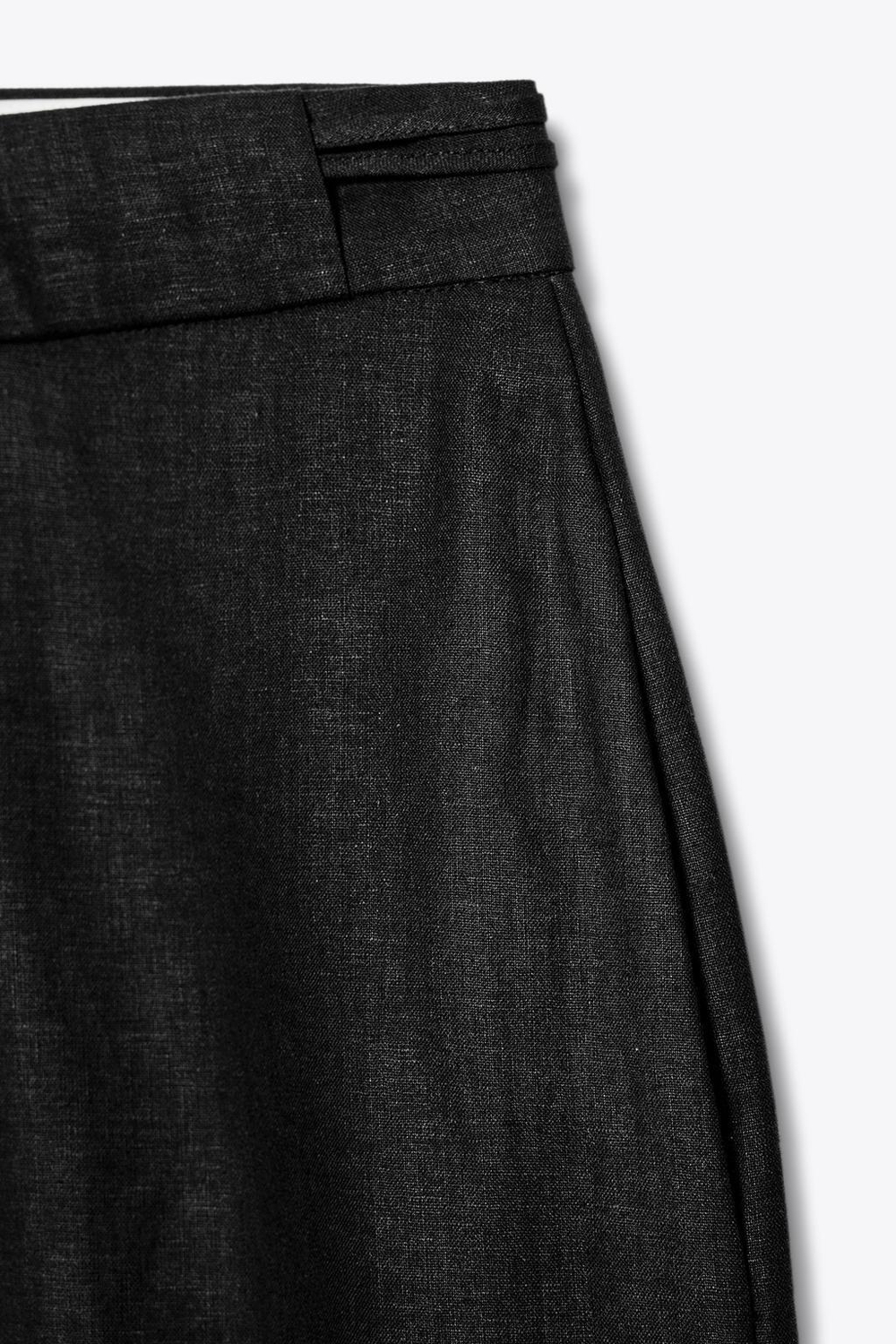 Широкие брюки из смесового льна — zw collection