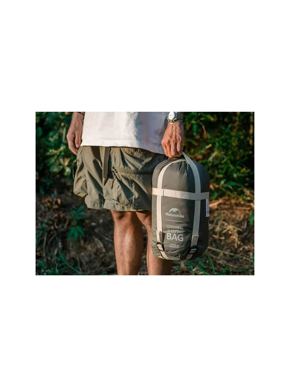Мешок спальный Naturehike Lingdong, 225х75см, (ТК: +12C), (правый), зеленый