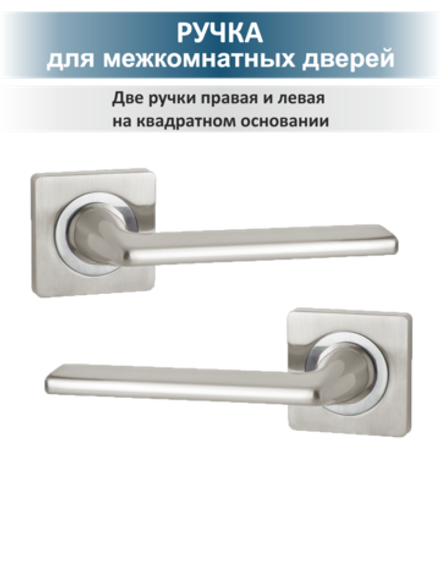 Ручка дверная межкомнатная с защёлкой и фиксатором TREND