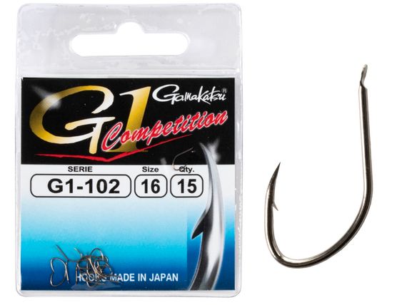 Крючки Gamakatsu G-1 COMPETITION 102 HOOKS разм. 16 15шт.