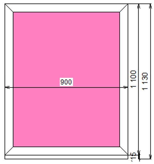 Пластиковое окно 1100 х 900 ТермА Эко