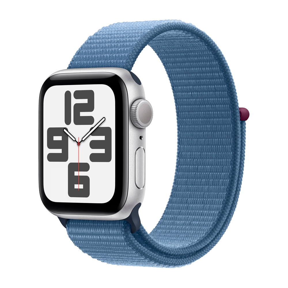Умные часы Apple Watch SE 2 (2023) GPS, 40mm, Aluminium Case with Sport Loop, Silver/Winter Blue (Серебристый/зимний синий)