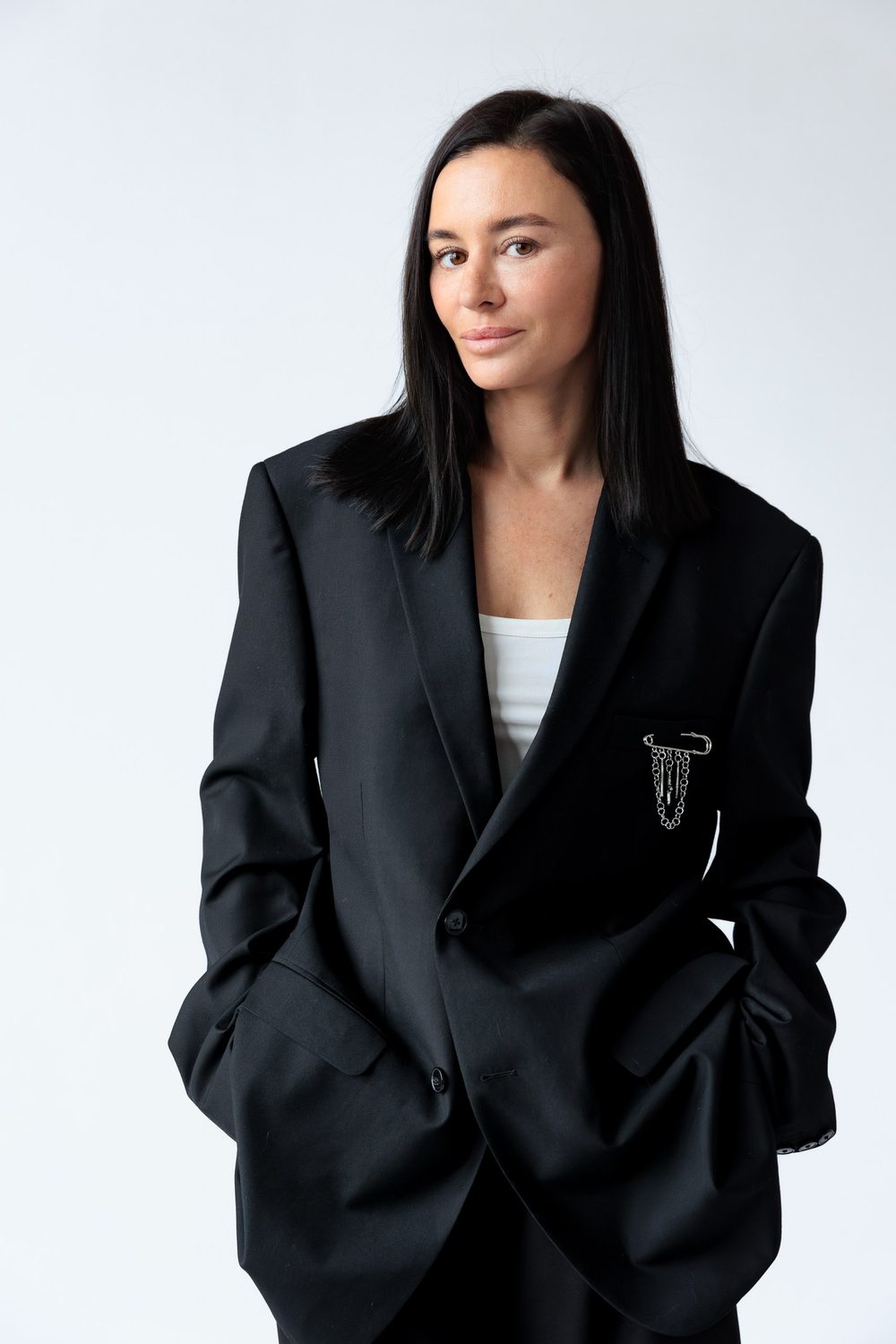 Пиджак апсайклинг с винтажным ангелом