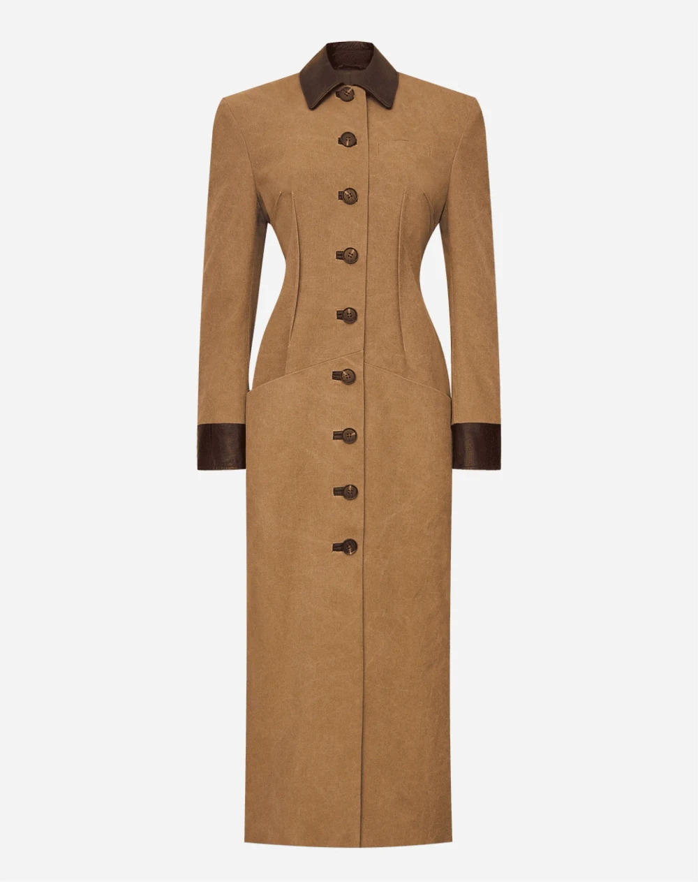 Пальто из экокожи под рептилию