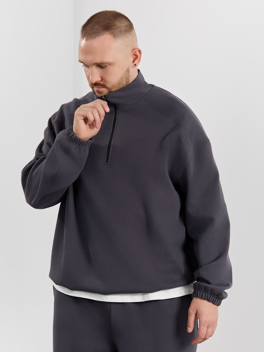 Толстовка мужская Интер-1 Виотекс ГРАФИТОВЫЙ