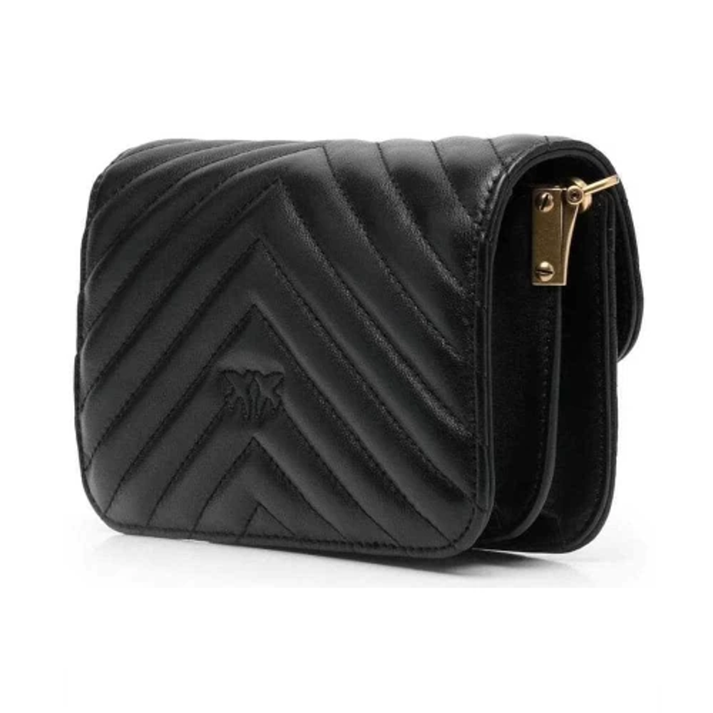 MINI LOVE BAG BELL CHEVRON - black