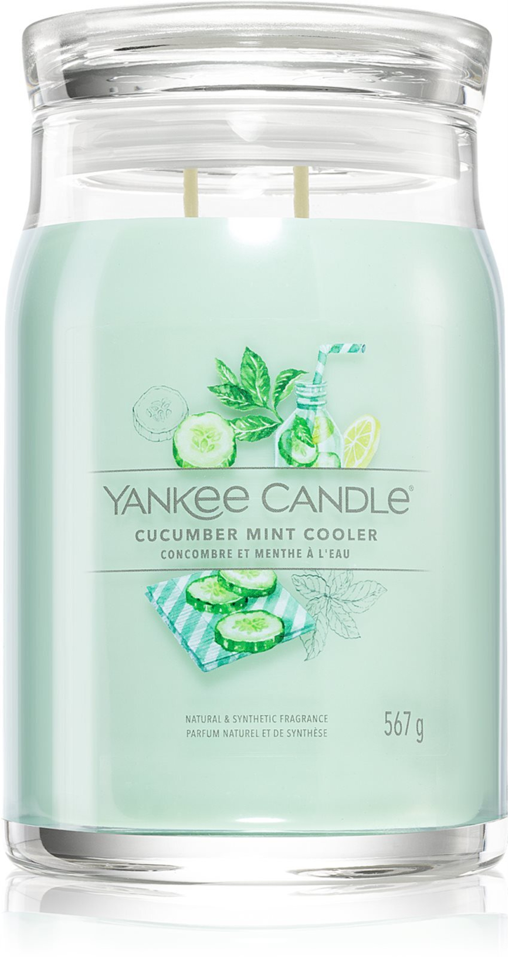Yankee Candle Cucumber Mint Cooler - Фирменная ароматическая свеча /   567  g  / GTIN 5038581151106