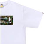 A Bathing Ape 1st Camo Army Name Tee белый зеленый