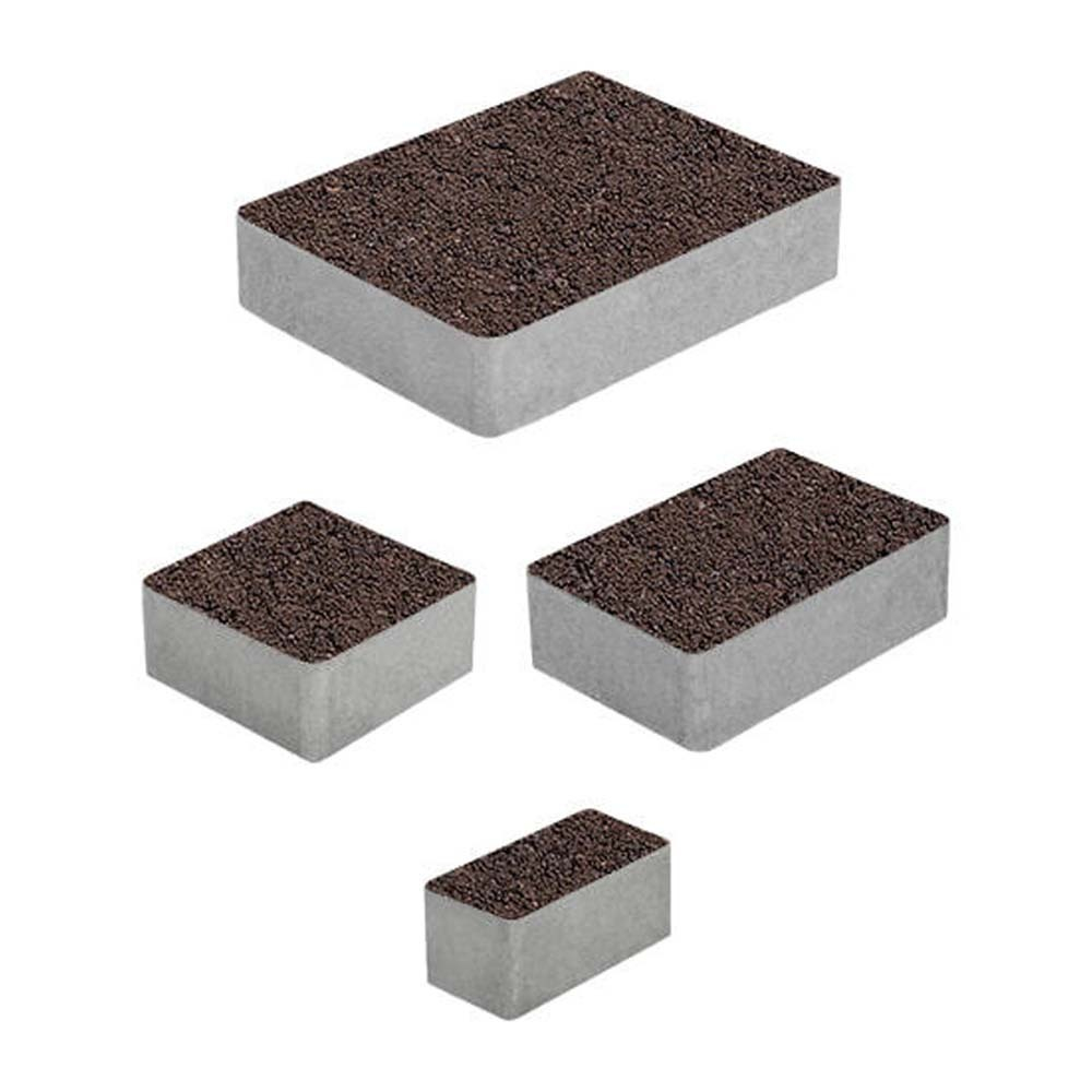 Тротуарная плитка МЮНХЕН - Гранит Коричневый, комплект из 4 видов плит