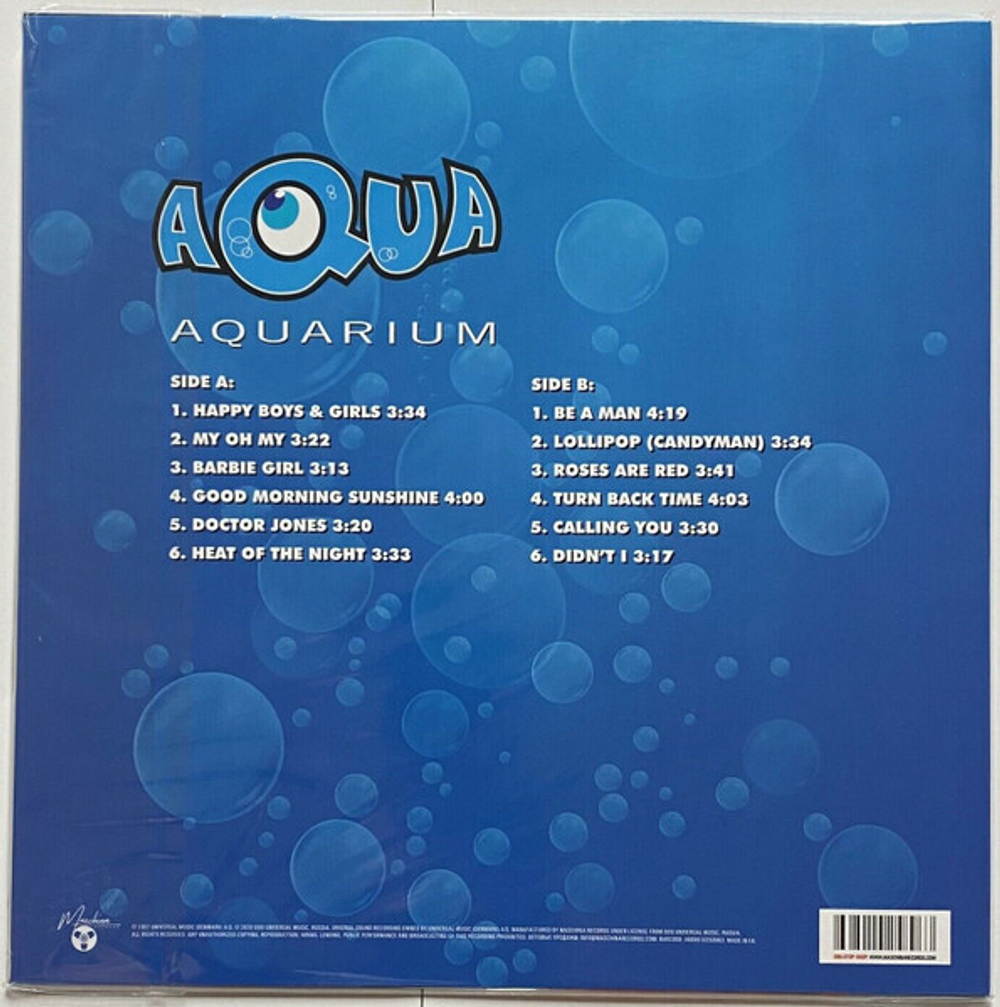 LP: Aqua — «Aquarium» (1997/2021)  [Naughty Yellow Vinyl]