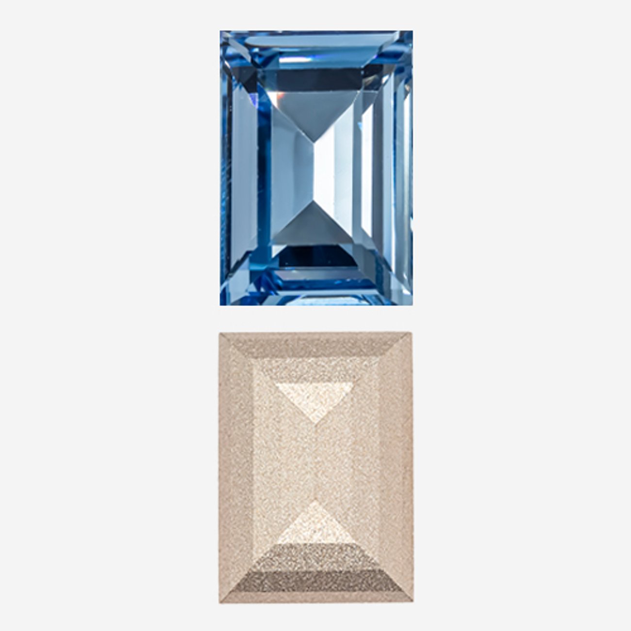 Кристалл Прямоугольник (Step Cut Fancy Stone), оттенок "Светлый Сапфир"/"Light Sapphire", 18*13мм