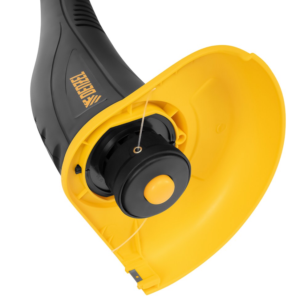 Триммер электрический TE-350, 350 Вт, 260 мм, катушка полуавтомат Denzel