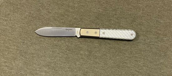 Складной нож Lion Steel "BARLOW Roundhead" L/CK0111 CW c клинком из стали Böhler M390 Microclean®, рукоять титан / карбон