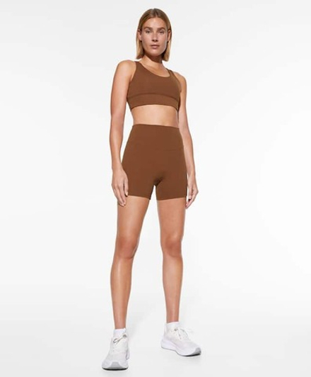 OYSHO Велосипедки Hot Pants Comfortlux с высокой посадкой длиной 10 см, коричневый
