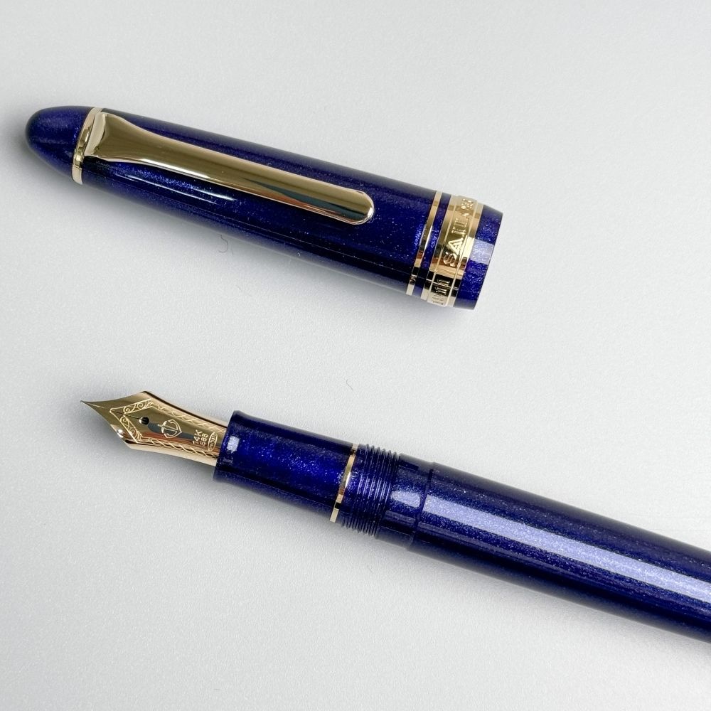 Ручка перьевая Sailor 1911 Light Shining Blue Gold (11-1038-640) 8